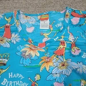 Dr. Seuss Happy Birthday to You Womens Small Cherokee Scrubs Tooniforms